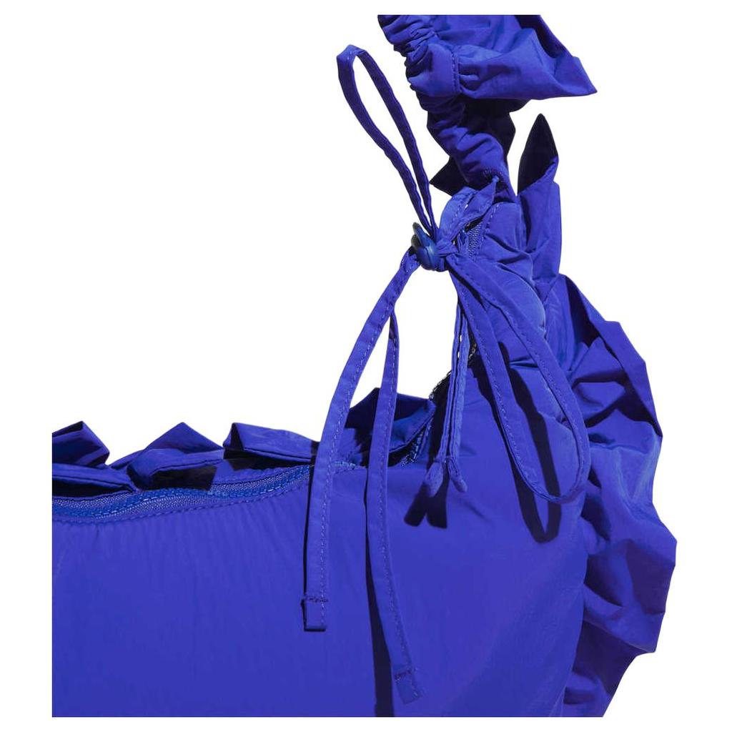 Adidas Originals Ruffle Double Layer Ruffle Design Recycled Nylon Tote Bag Large Women Tote Bag Bright-Blue IA8914