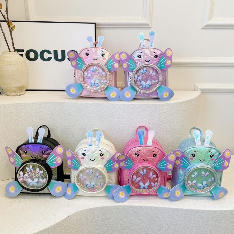 Preschool Butterfly Backpack With Pu Material And Cartoon Style For School Use