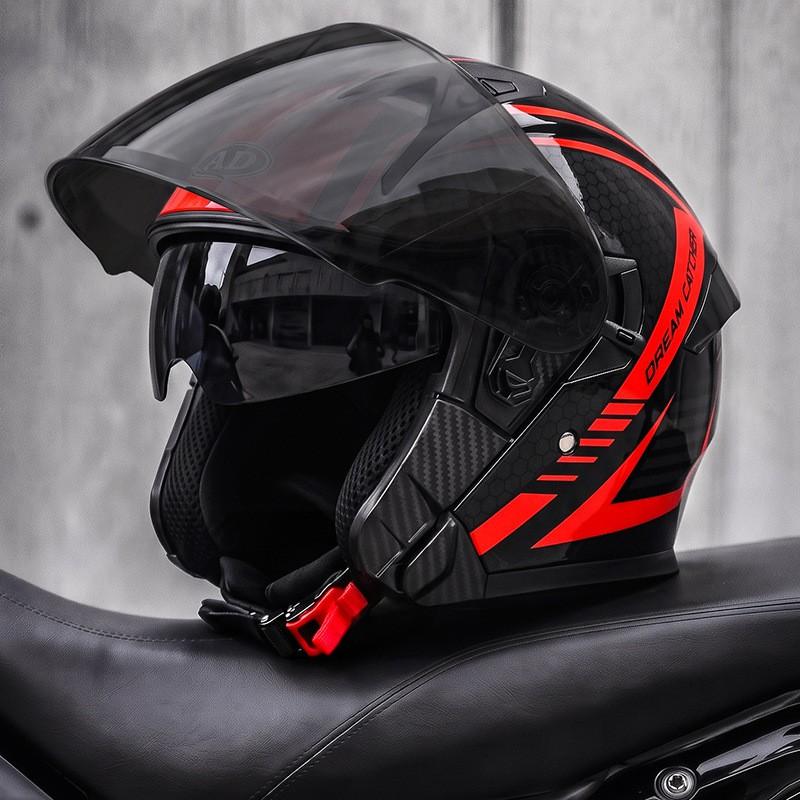 AD 3/4 Motorcycle Helmet Men Women 3C Certified Universal Season Half Electric Scooter