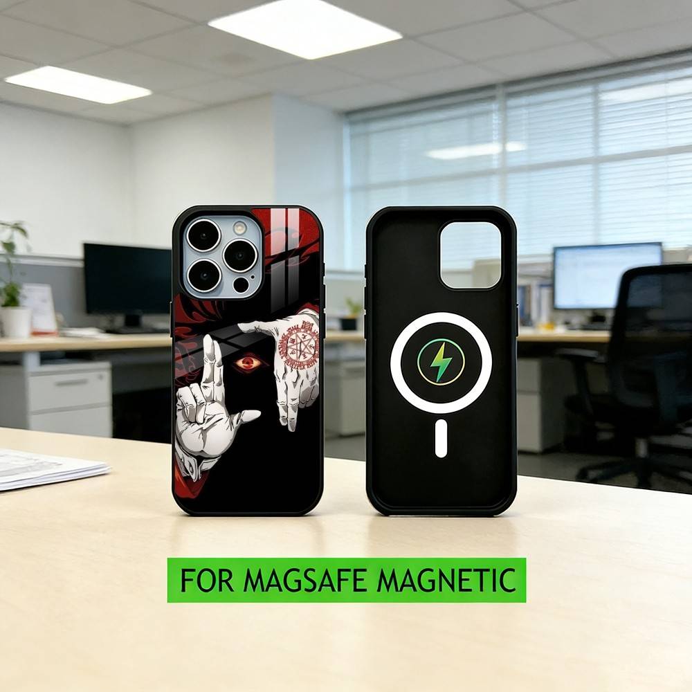 A-Alucard H-Hellsing Anime Phone Case For iPhone17,16,15,14,13,12,11 Plus,Pro Magnetic For Magsafe Wireless Charging