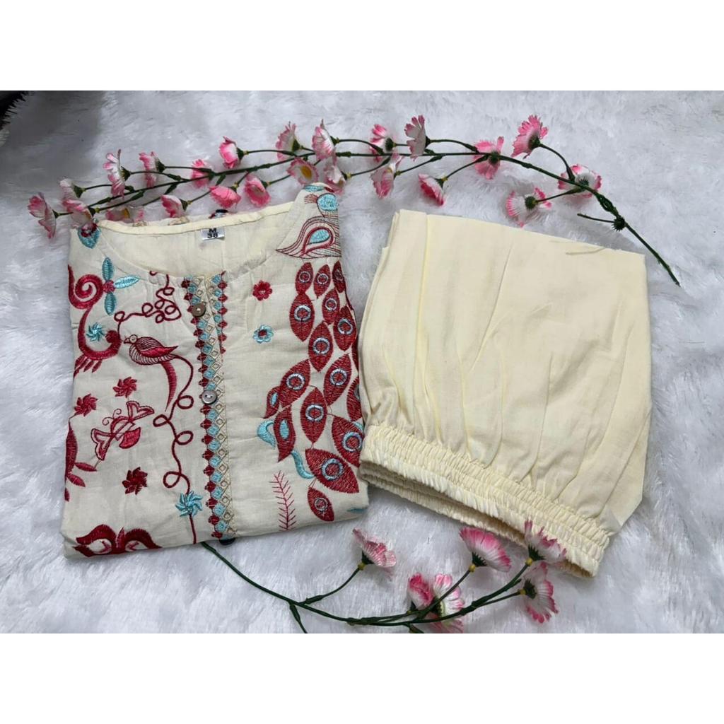 Indian Bollywood Top Tunic Kurta Pant Cord Set Women Party Wear Designer Kurti VSO-1728 C