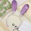 Rabbit Ears Headband Glitter Sequin rabbit Hairbands Shiny Headband Hair Metal Hoop Hair Party Decoration