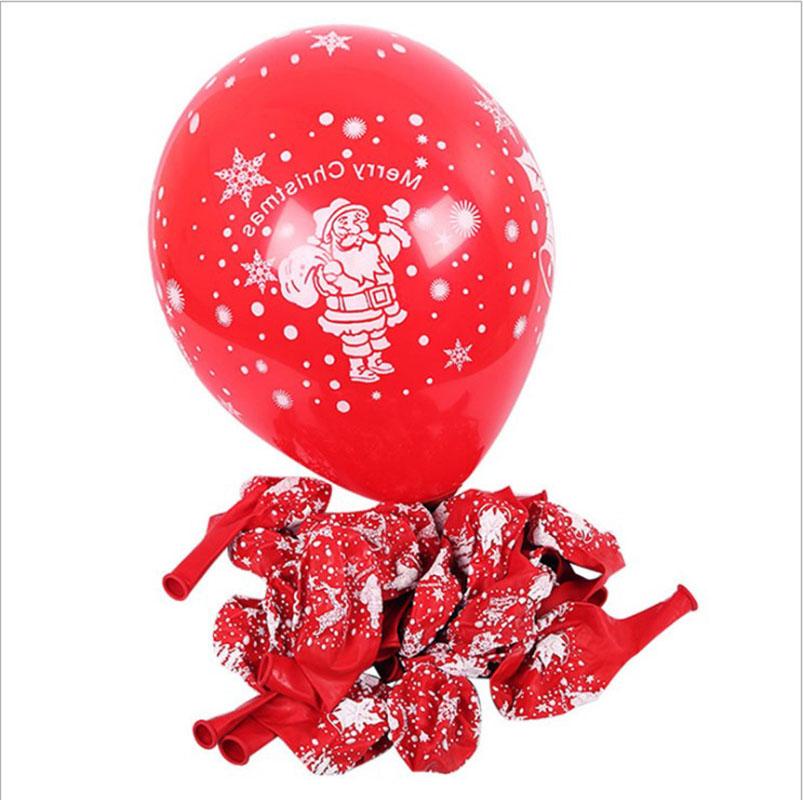 

20pcs/30pcs 10inch Christmas Tree Shaped Balloons Green Red White Snow Santa Claus Print Home Decorations Balloons for Holiday 10inch 20pcs білий