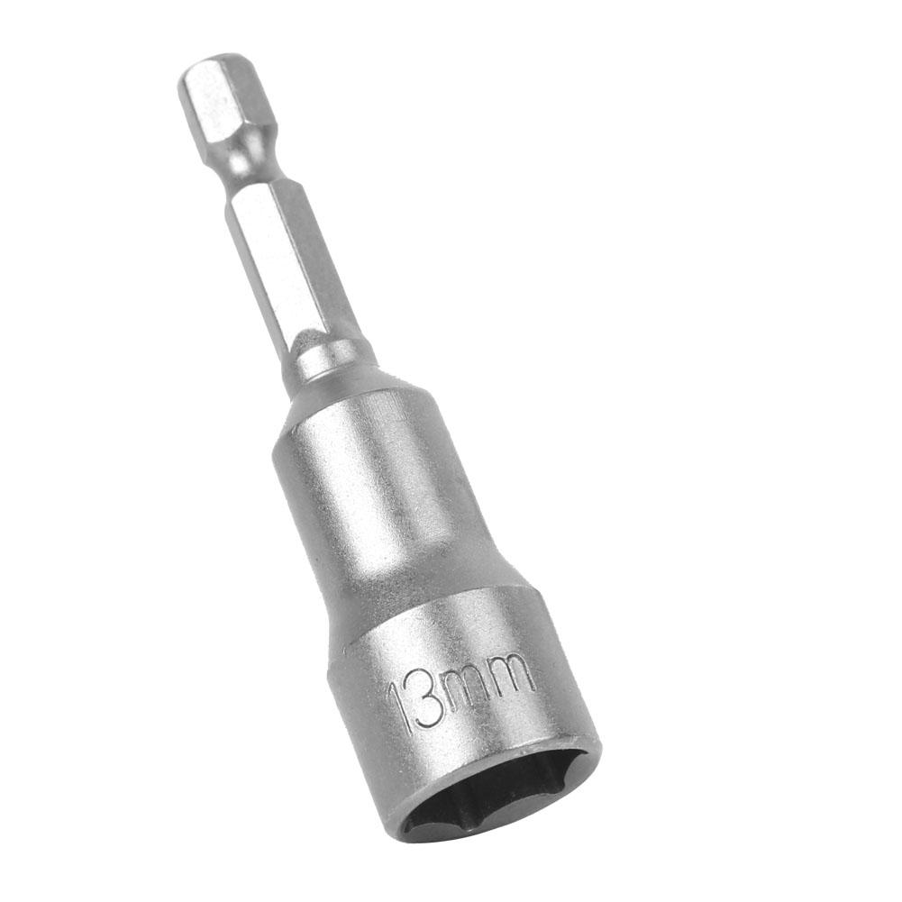 

5 шт. Магнитный шестигранный торцевой инструмент из быстрорежущей стали, магнитный адаптер для бит для электроотвертки, 13 мм