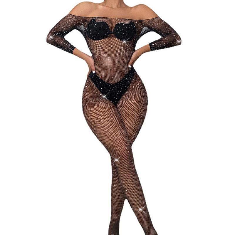 Plus Size  Erotic  Bodysuits For Women Fishnet Sexy Lingerie Bodystocking Pornos Suit Underwear Mesh Sex Costume