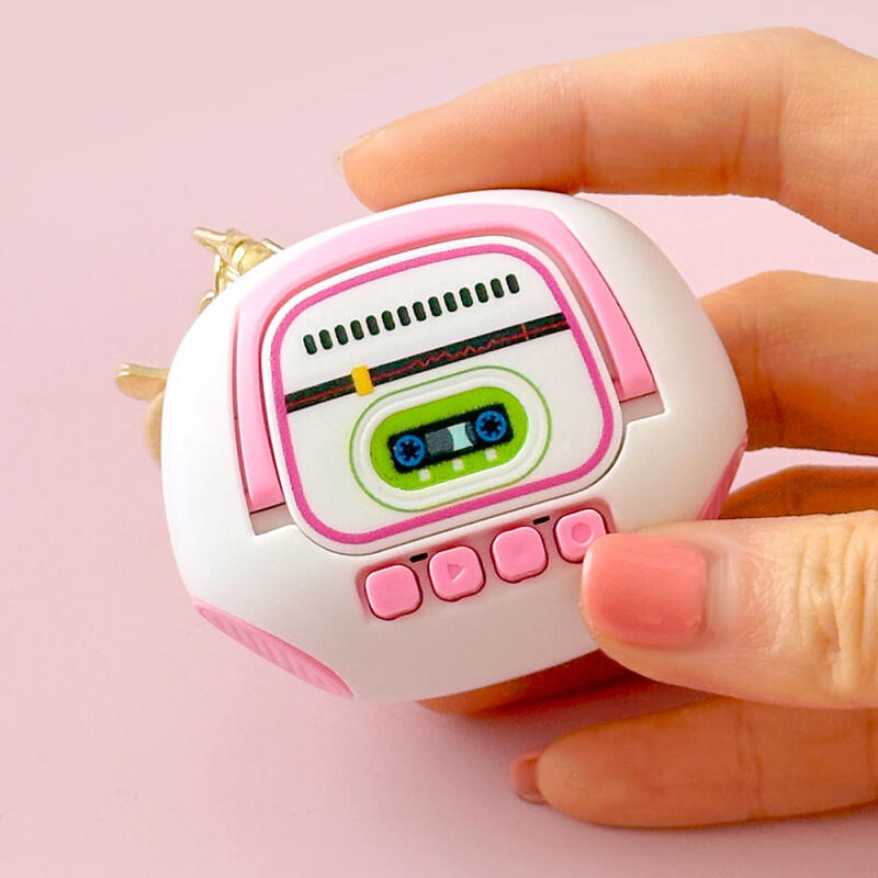 Retro Cassette Recorder Keychain