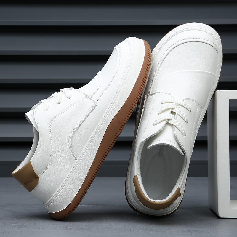 Men's board shoes men's shoes spring crooked head casual mango shoes breathable sports versatile platform white shoes tide