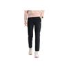 Fila Fitness Athletics Solid Color Simple Comfortable Elastic Knitted Sports Pants Women Bottoms Deep-Black A11W511604F-BK