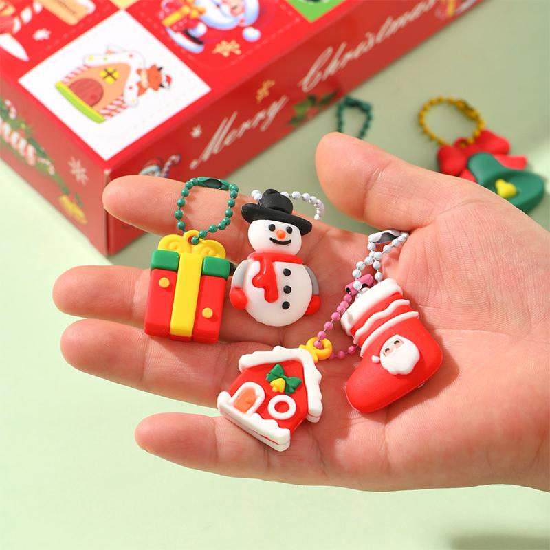 Neuer Weihnachten 12-teiliger Blindbox-Puppen-Schlüsselanhänger/Geschenk für Kinder, Schüler und als Belohnung/Geschenk für Veranstaltungen.