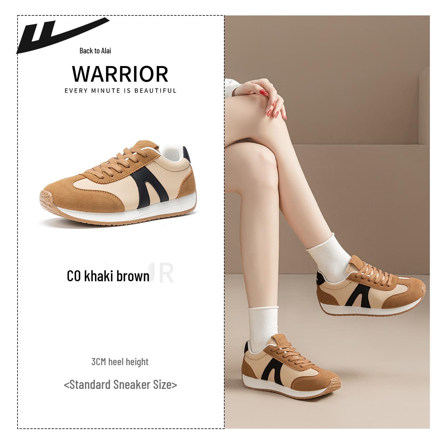 

Warrior Women s Retro Training Shoes 2025: New Autumn/Winter Versatile Forrest Gump Style with Thick Soles Size 35