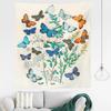 Tapestry Boho Style Butterflies Plant Wall Blanket Living Room Decoration Fabric