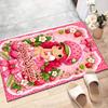 Princess Strawberry Design Area Rug Personalized Name- Non-Slip, Soft & Cozy Floor Mat for Living Room, Office - Indoor/Outdoor Carpet