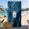 Πετσέτα Παραλίας Manchester City Με Σχέδιο Γρήγορου Στεγνώματος Μαλακή Πετσέτα Φορητό Μεγάλο Ορθογώνιο Κάλυμμα Παραλίας για Ταξίδι Πισίνα