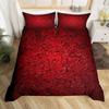 Red Rose Duvet Cover Set King Size for Girls Water Drops Bedding Set Romantic Rose Flowers 2/3pcs Comforter Cover for Couples