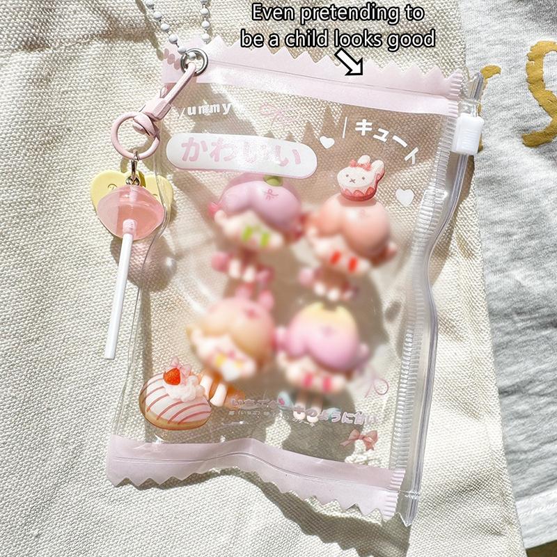 1 Piece 3 Inches Idol Photo Card Protective Cover Card Holder Ins Transparent Candy Bag Korean Photocard Holder Display Pendant