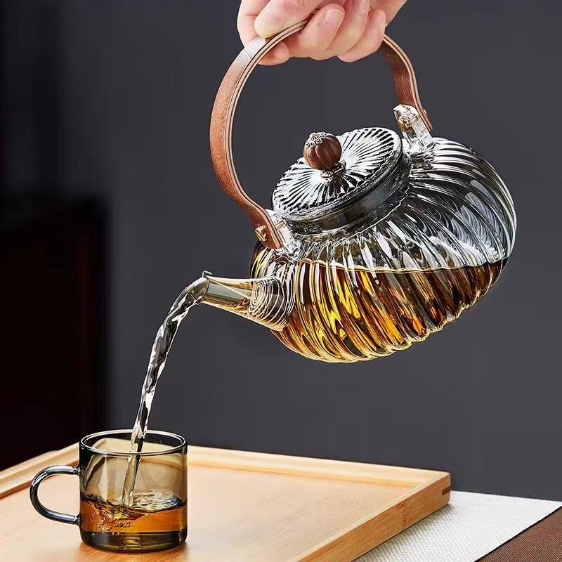 Zuozhixun High-Temperature Glass Pumpkin Teapot