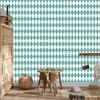 Harlequin Diamonds Wallpaper White and Teal for Living Room and Bedroom 50x1000