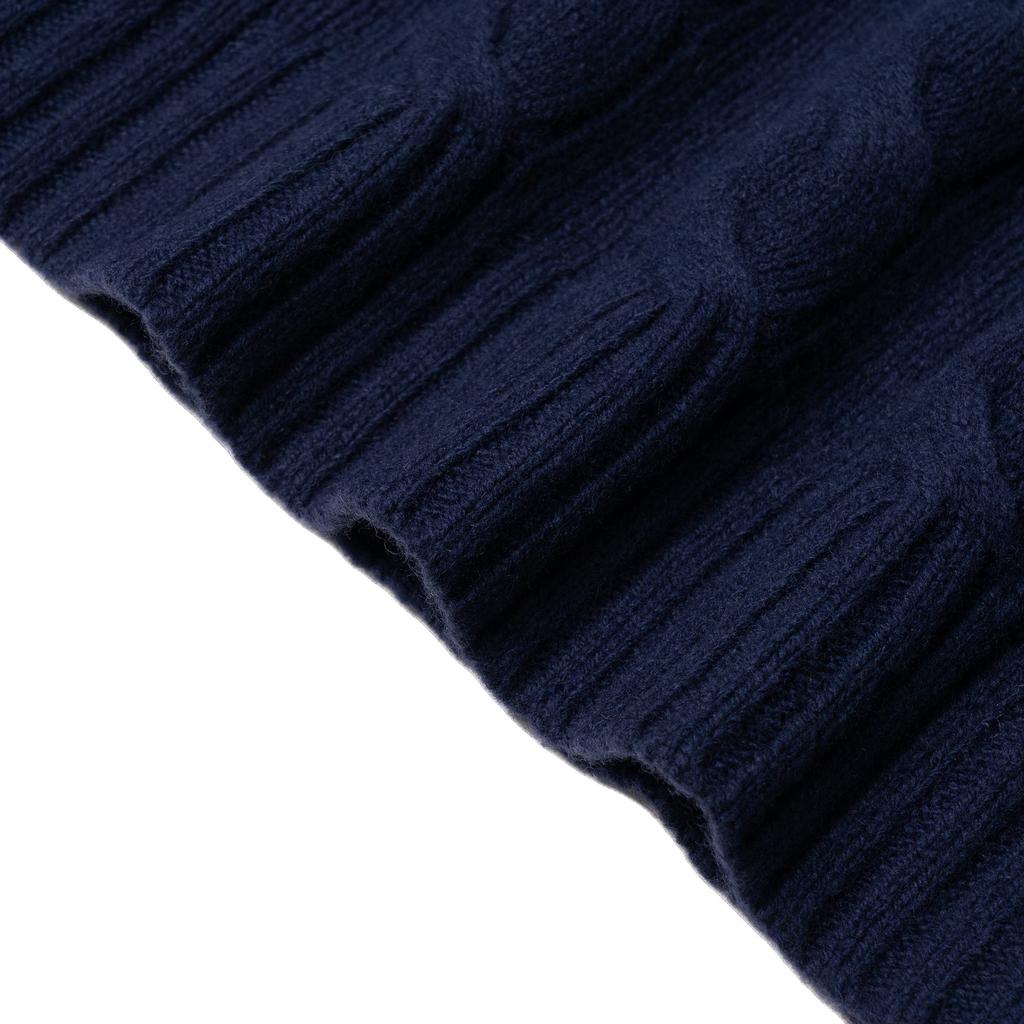 Polo Ralph Lauren Cable Knit Ribbed Crew Neck Sweater Women Sweater Navy-Blue 211926543-009