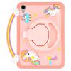 For iPad mini (2024)/(2021) Case Handle Rotating Kickstand Unicorn Silicone Tablet Cover
