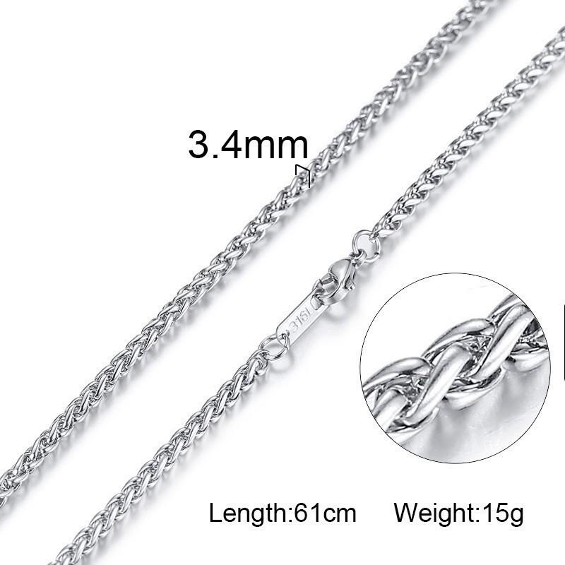Damen Herren Ketten Halsketten Edelstahl Flache Schlangenglied Gliederketten 24" Breite 3mm 4mm 6mm