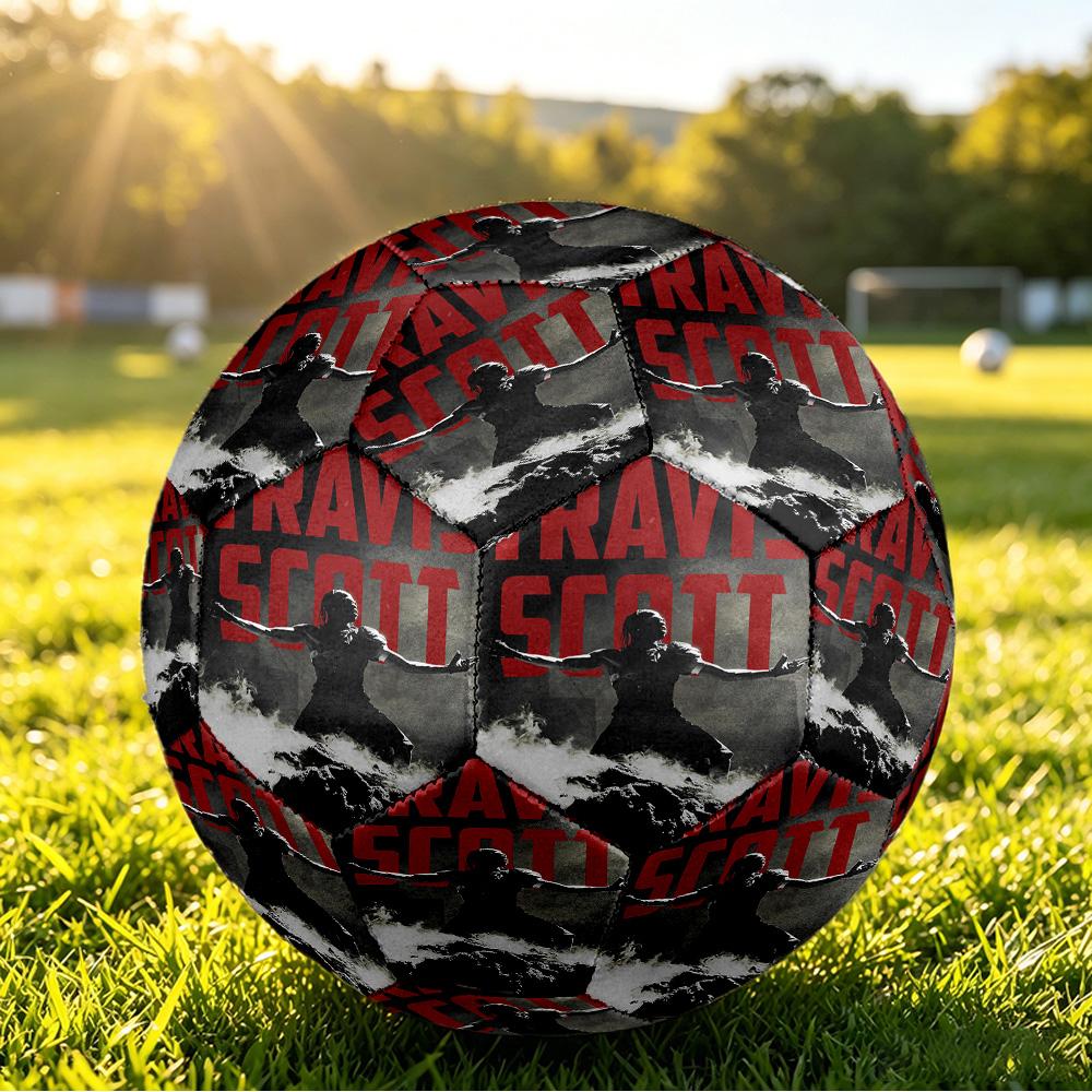 Travis Scott Size 5 Soccer Ball, Durable Standard Football For Training Match Outdoor Sports