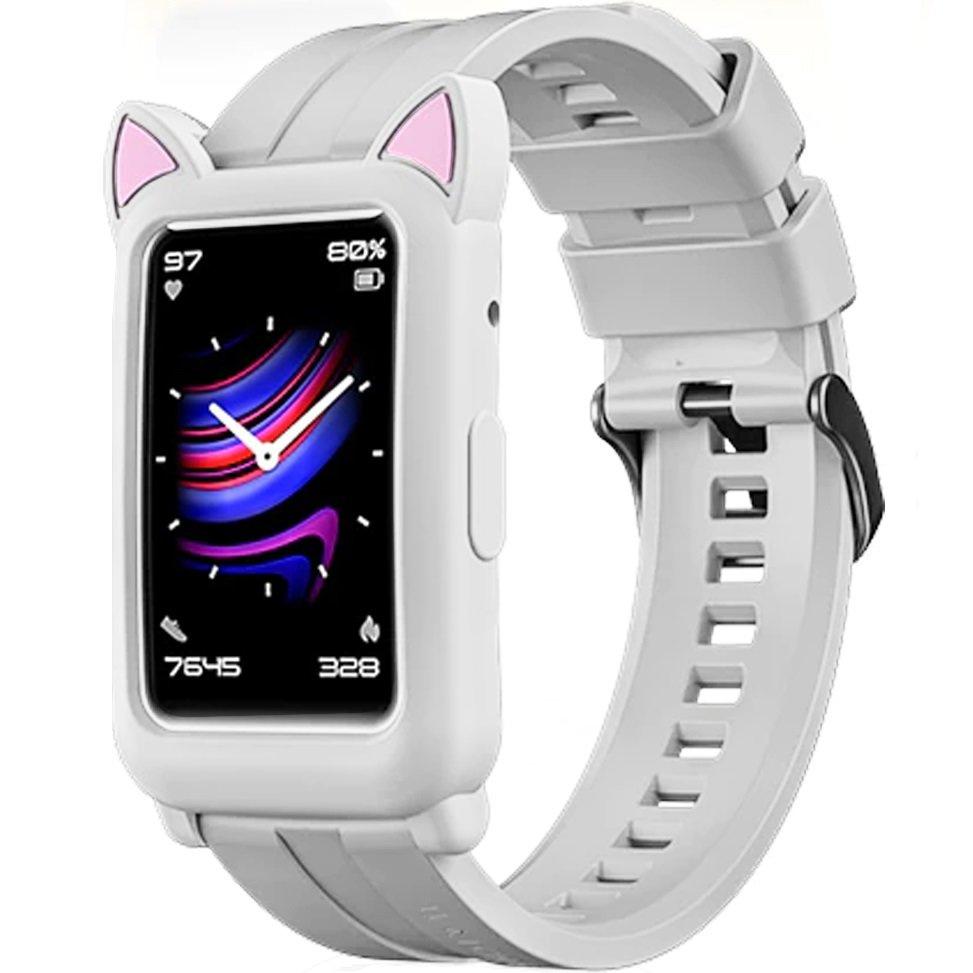 CAT EARS Silicone Case for Huawei Watch Fit, White