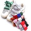 1.5CM Width Velvet Flat Shoelaces Snow Yarn Satin Silk Ribbon Shoelace Fashion Sneakers Shoe Laces for Woman 100/120/140/160cm