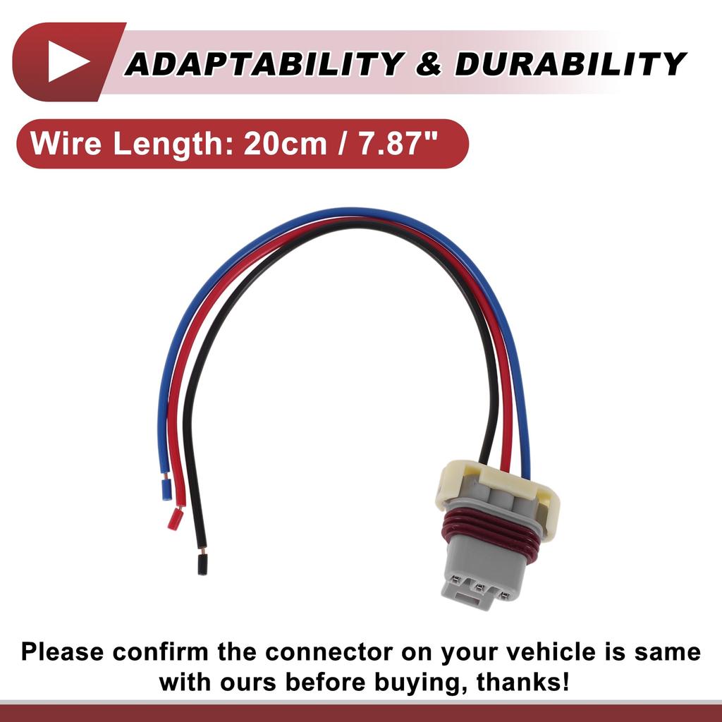 ABSOPRO 1 Set Headlight Socket Wiring for Fiat 500X Part Bulb Pigtail Connector Harness with Bulb Wire Plug 2016-2020, Number 68285062AA,