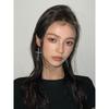 and American Style Rhinestone Cross Earrings for Women, Niche Exaggerated Temperament, High-End Feel Ear Clips, Sweet and Cool Spicy Girl Earrings