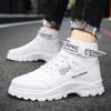 Autumn New Sports Running Canvas Heightening High-top White Martin Boots
