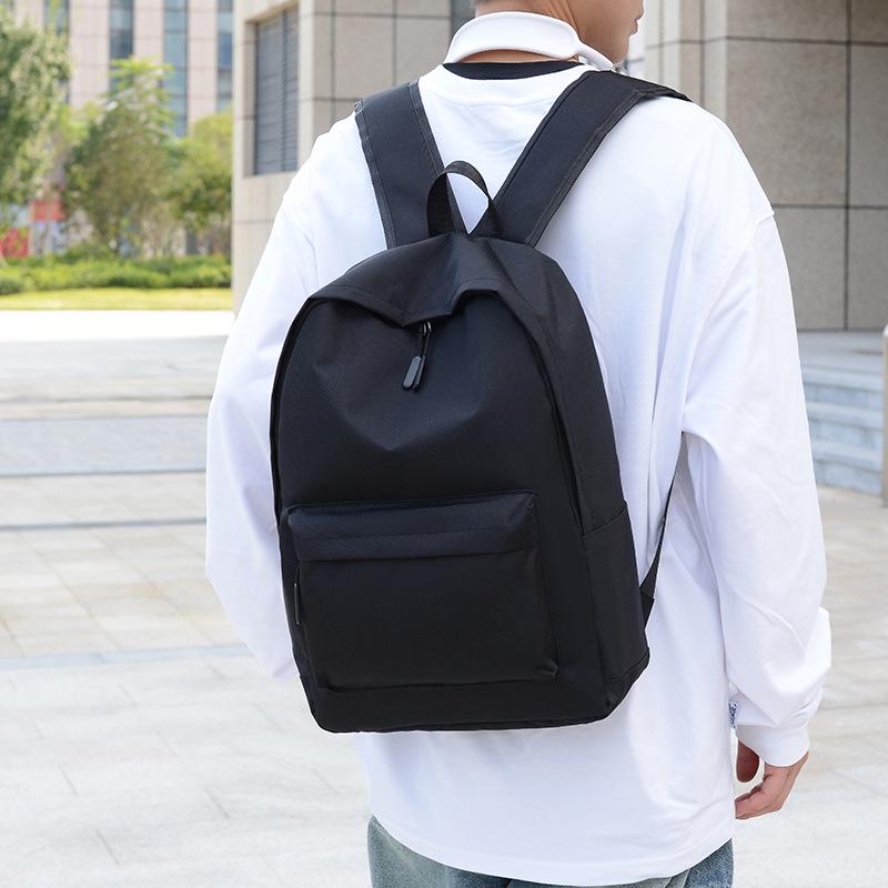 Mochila Universitaria Estilo Japonés – Unisex, Diseño Simple, Bolsa de Viaje para Ordenador con Logo