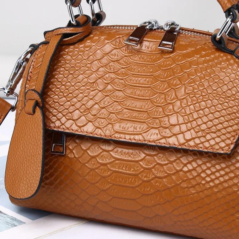 Borsa in Vera Pelle di Mucca da Donna Nuova alla Moda Borsa Trendy Alta Qualità da Donna a Singola Spalla Borsa a Tracolla Pelle Morbida