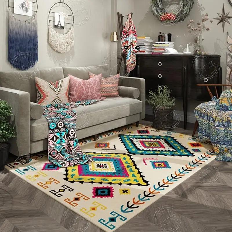 Bohemian Carpets for Living Room Moroccan Large Area Rugs Non-slip Floor Mat Home Decor Persian Lounge Rug