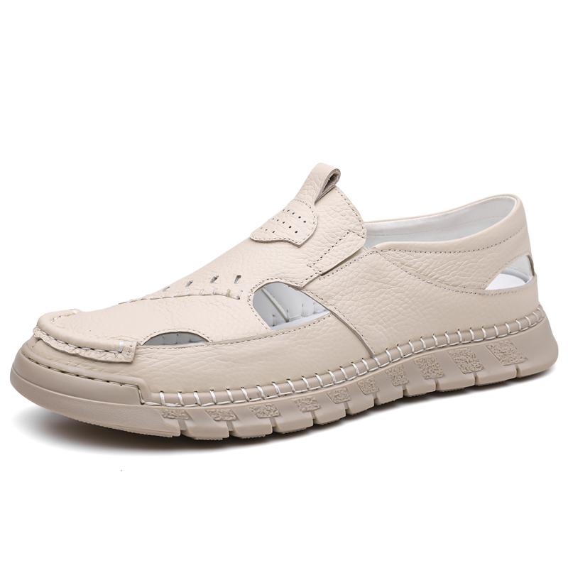 Fashion Leisure and Business Summer Sandals High Quality Daily Office Style Outdoor Street and Beach Walking Shoes Black Breathable