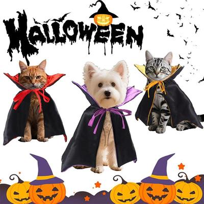 Halloween Kitten Cape Pet Cat Clothes Magic Cloak Pet Kitten Cloak Cloak Dog Creative Pet Accessory Halloween R9X0