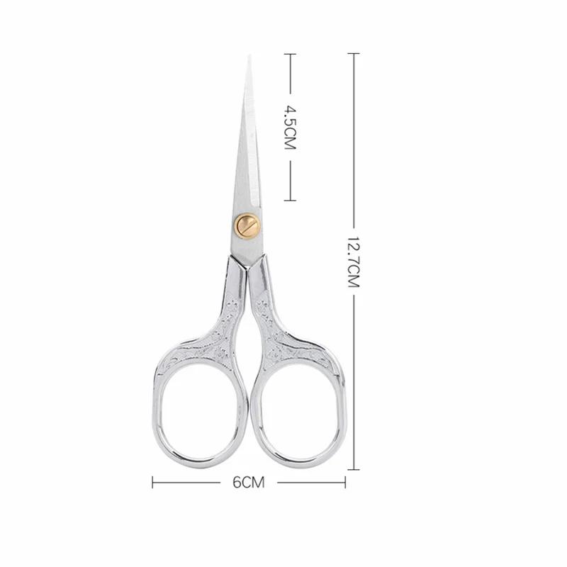 Sharp Golden Small Scissors Pointed Craft Embroidery Scissors Sewing Thread Cutter Sewing Shears Tailor Zig Zag Fabric Scissors