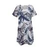 Summer Women's Dress Cotton Linen Printed Round Neck with Pockets Dresses