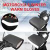 Motorcycle Handlebar Muffs PU Leather Waterproof Hand Warmers Snowmobile Handlebar Mittens Hand Guard For Men Women Winter Cold