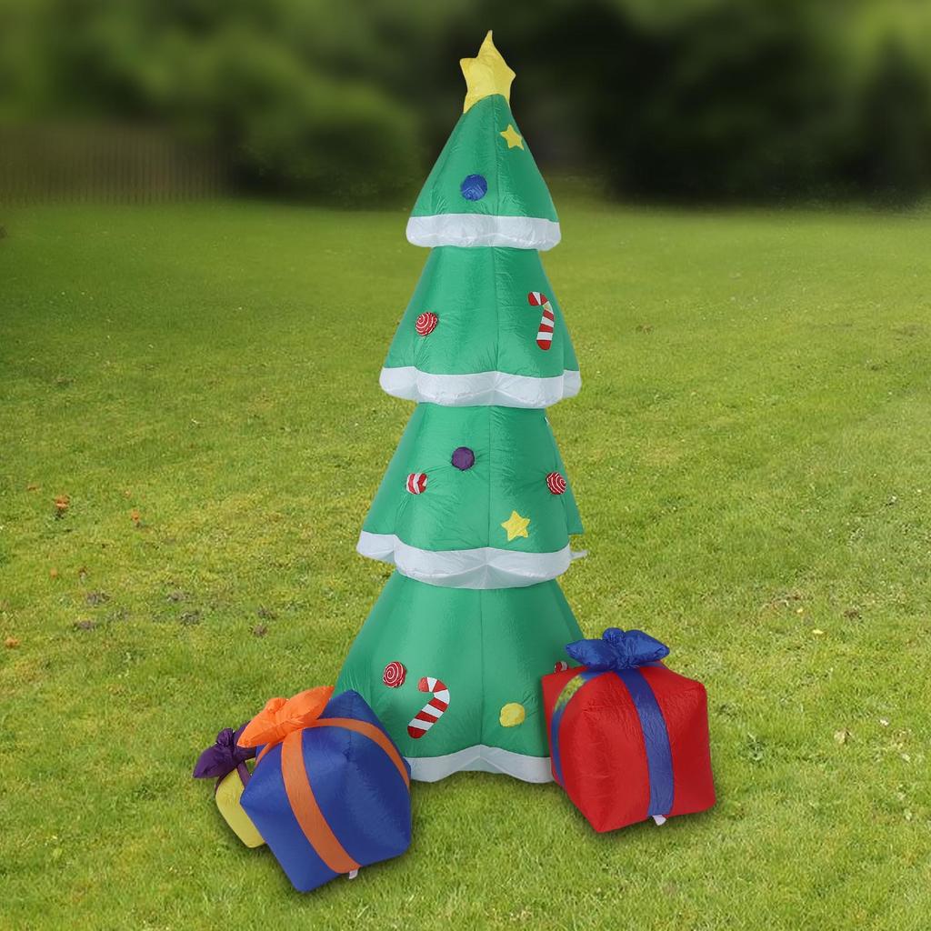 6.9ft Inflatable Xmas Tree Outdoor Decoration Blow Up Xmas Tree Yard Decor with LED Light for Xmas Holiday Party Garden Patio Lawn Decor