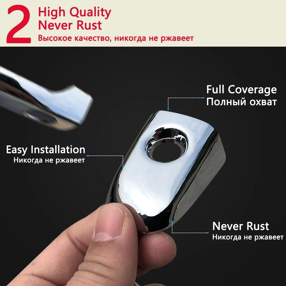 for Nissan Navara NP300 D23  2015 2016 2017 2018  Luxurious Chrome Door Handle Cover Exterior Trim Catch Car Cap Accessories