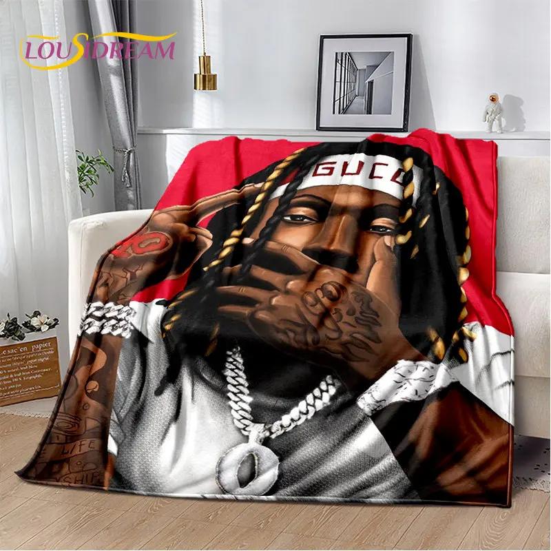 Hip Hop Art Rapper Legend Star Soft Plush Blanket,Flannel Blanket Throw Blanket for Living Room Bedroom Bed Sofa Picnic Cover 3D