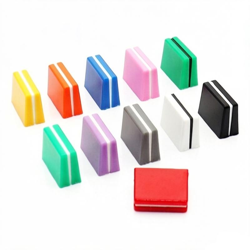 10Pcs Universal Fader Buttons Replacement High Strength Plastic Replacement Knobs Mixer Fader Caps For Music Equipment