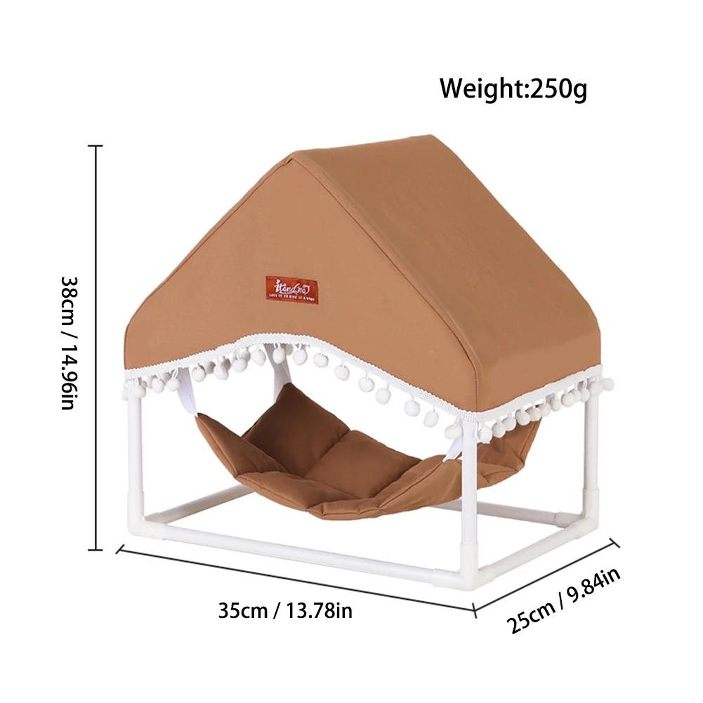 Universal Comfort Rest Small Pets Hamster Tent With PVC Pipe Support Durable Pet Bed Tent Breathable Guinea Pig Hammock Pet Tent