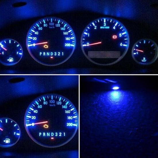 4PCS Blue T3 Neo Wedge LED Dashboard Panel A/C Climate Control HVAC Light Bulb-