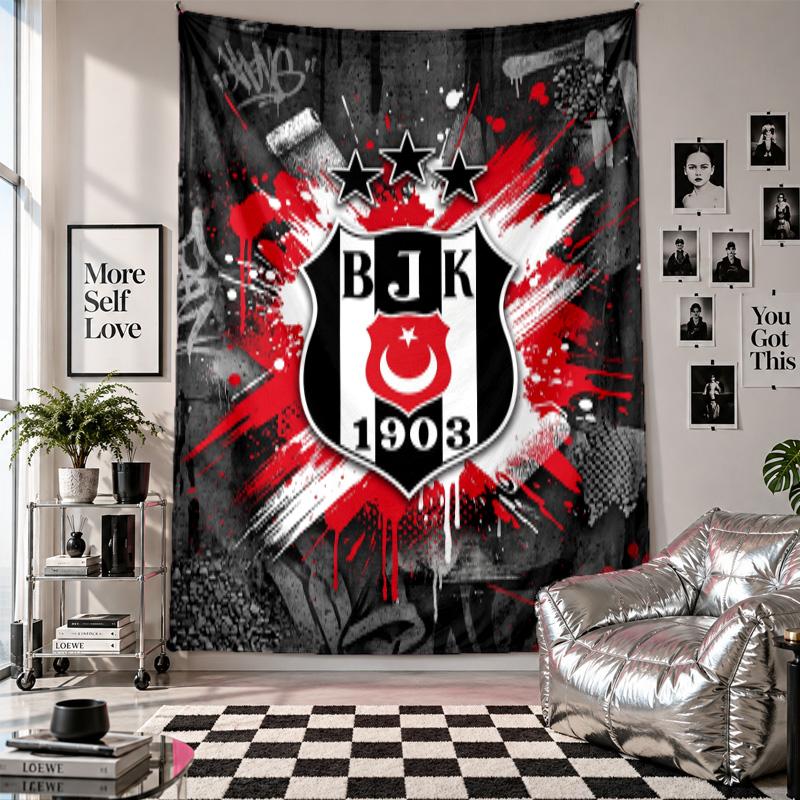 Beşiktaş FC Wall Tapestry Home Decor Wall Hanging Cloth for Bedroom Living Room Background