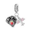 Exquisite 925 Silver Heart Love Charms Beads Fit Exquisite Bracelet Necklace Diy Charms Women Man Jewelry Gift