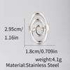 1Pcs Female Stainless Steel Open Ring, Geometric Ring, Exaggerated Accessory Ring