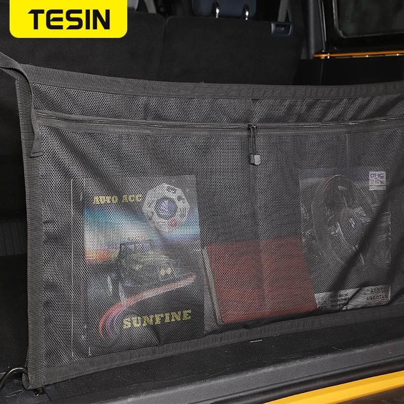 Plasa de portbagaj TESIN pentru portbagaj pentru Ford Bronco 2022 cu 4 usi, organizatoare de plasa de bagaje pentru interiorul masinii