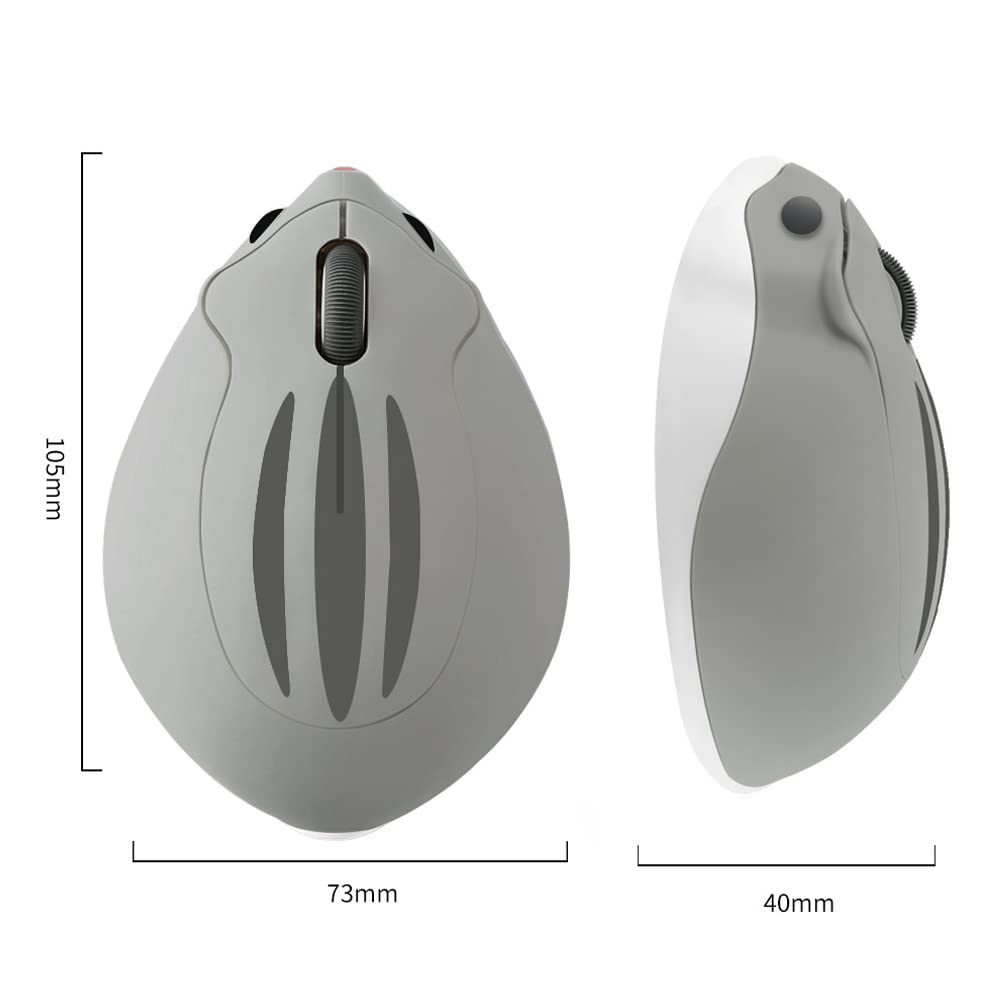 SHEYI Wireless Cute Hamster Shape USB Wireless Medium for Women and Character Compatible with and MacBooks 2.4Ghz Mouse, Mouse, Quiet,