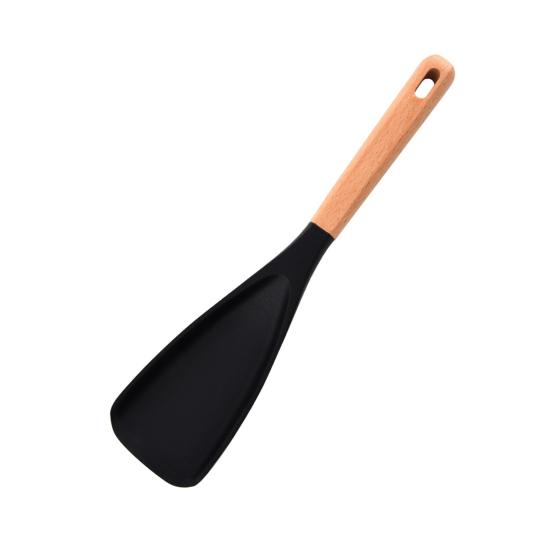 Silicone Cooking Spoon Heat Resistant Nonstick Kitchen Utensils 3 in 1 Spatula Spoon Stir Scoop Serve with Ease Ergonomic Handle Easy to Clean Ideal